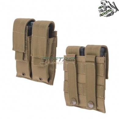 Tasca Doppia Porta Caricatori Pistola Coyote Frog Industries® (fi-001407-tan)