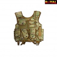 Tactical Vest 7 Pocket Multicam With Holster And Royal (h4191mul)