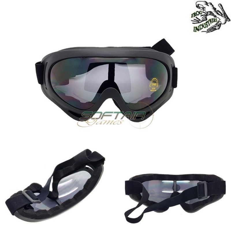 Maschera Black Smokey Lente Con Extra Padding Frog Industries® (fi-611225)