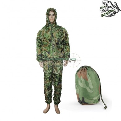 Ghillie Suit Leaflike Camouflage Woodland Frog Industries® (fi-611215)