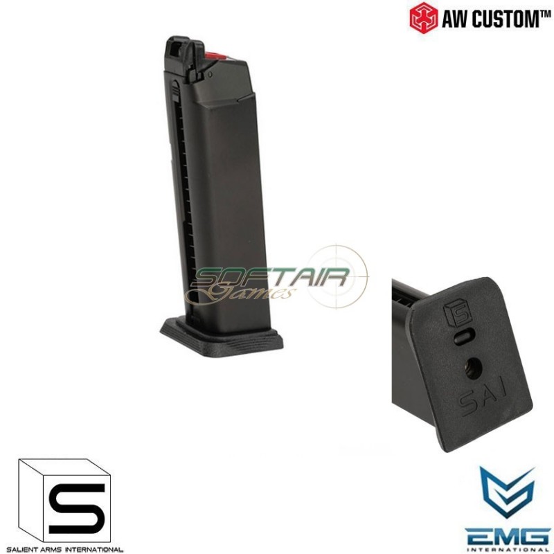 Caricatore A Gas 25bb Black Per Pistola Emg Sai Blu Armorer Works (aw-sai-310596)