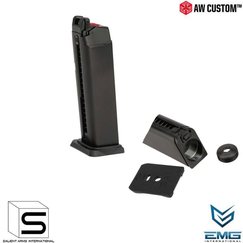 Caricatore A Co2 25bb Black Per Pistola Emg Sai Blu Armorer Works (aw-sai-310595)