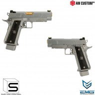 Gas Pistol Hi-capa 4.3 Silver & Gold Barrel Gbb Emg Salient Arms Armorer Works (aw-sai-110660)