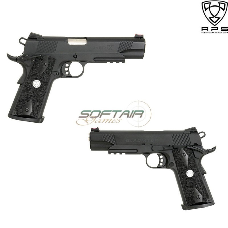 Gas Pistol Gladiator Ag Marcux 1911 Blowback Aps (aps-110574)