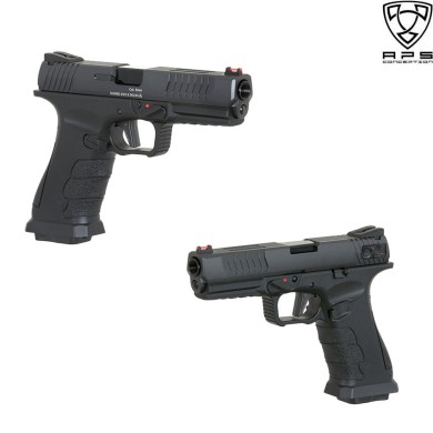 Pistola A Gas Shark Full Auto Black Blowback Aps (aps-110658)