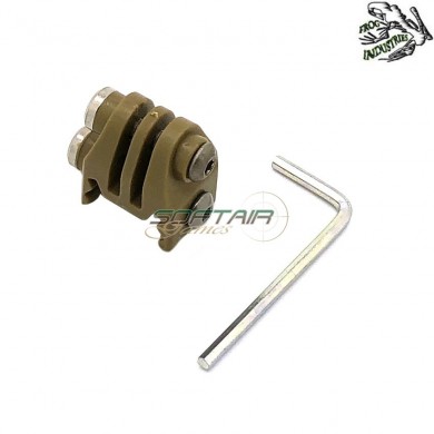 Rail Mount 20mm Dark Earth For Gopro Frog Industries® (fi-wo-go33t-de)