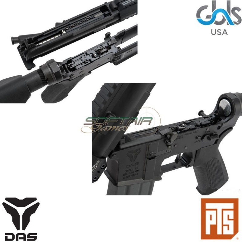 Electric Rifle Ptw Blowback W/recoil M4 Das Gdr-15 Black Gbls (gbls-das-gdr-15-bk)