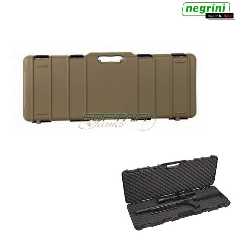 Valigia Rigida Push & Pull Per Fucile Dark Earth Cm 90x33x10 Negrini (1690isy-de)