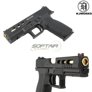 Pistola A Co2 Glock Style Kp-13c Custom Black & Gold Barrel Blowback Kjworks (kjw-451022)