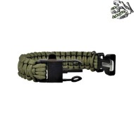 Paracord Bracelet Survival 3 In 1 Green Frog Industries® (fi-wo-sl42v)