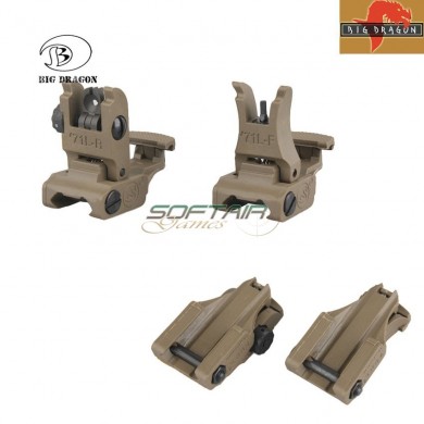 Set Tacche Di Mira Front/back 71l Dark Earth Big Dragon (bd3818a)