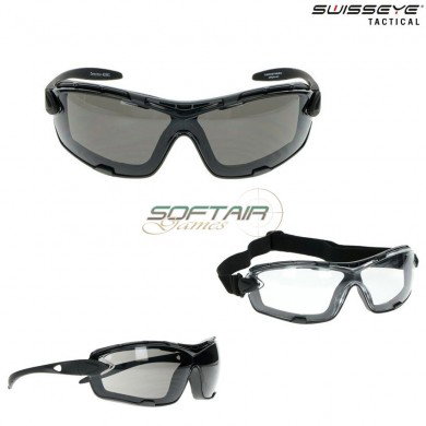 Occhiali Detection Rubber Black Lente Smoke & Clear Swiss Eye® (se-40341)