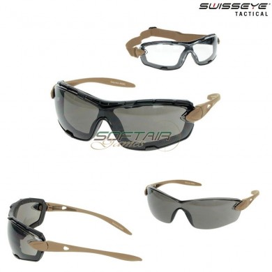 Occhiali Detection Rubber Coyote Lente Smoke & Clear Swiss Eye® (se-40342)