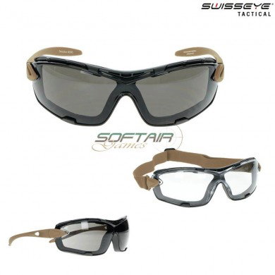 Occhiali Detection Rubber Coyote Lente Smoke & Clear Swiss Eye® (se-40342)