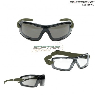 Occhiali Detection Rubber Olive Lente Smoke & Clear Swiss Eye® (se-40343)
