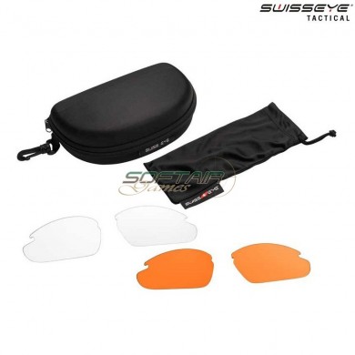 Occhiali Gear Attac Rubber Black Full Set Swiss Eye® (se-40391)