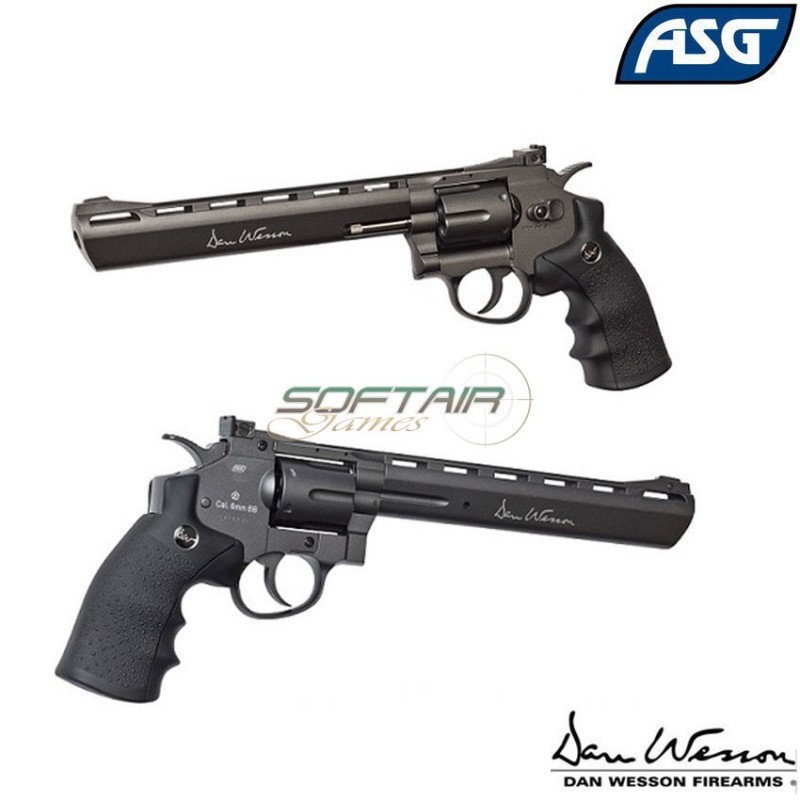 Co2 Revolver Dan Wesson Gnb 8" Black Pistol Asg (asg-17477)