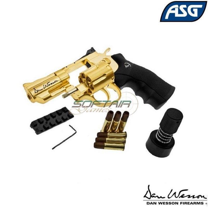 Pistola A Co2 Revolver Dan Wesson Gnb 2.5" Gold Asg (asg-17373)