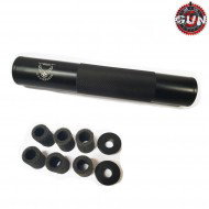 Silencer 14mm Cw/ccw Air Force Type 190mm Black Gun Five (gf-sil05-bk)