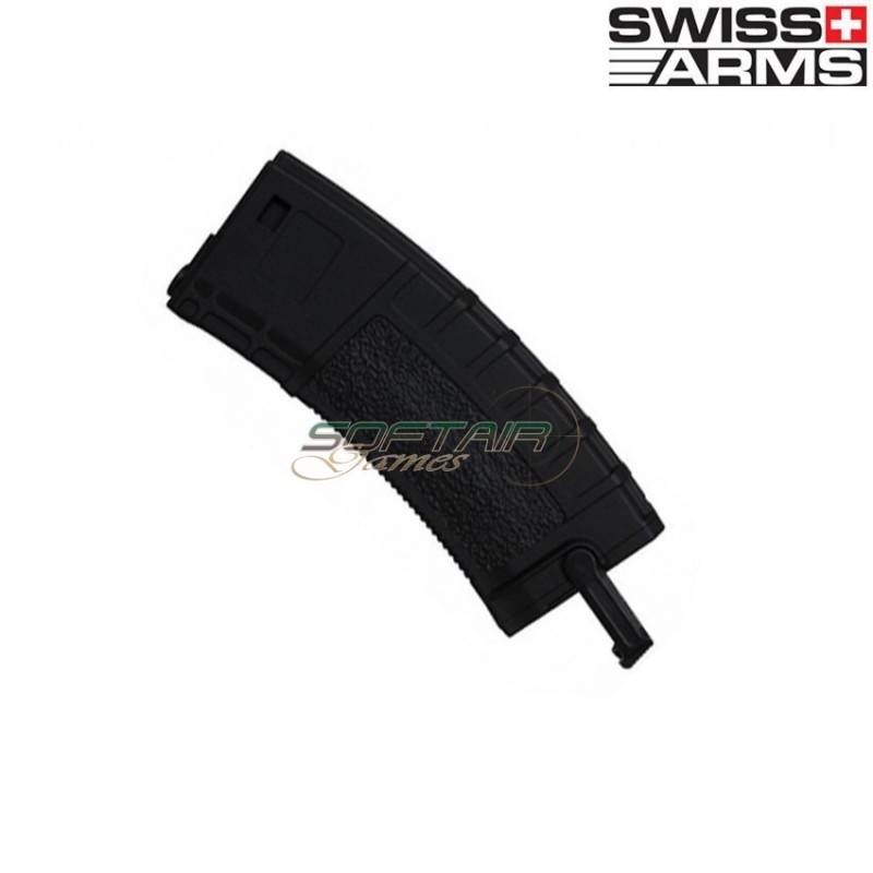 Set 6 Mid-caps Magazines 70bb Black For M4/m16 Swiss Arms (285086)