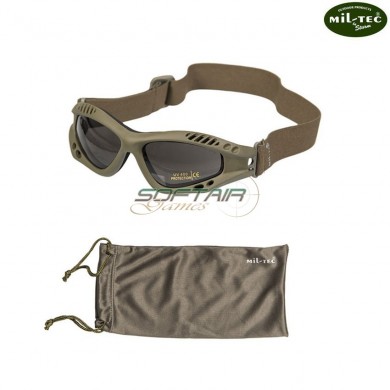 Occhiale Commando Air Pro Green Con Smoke Lense Mil-tec (15615301)