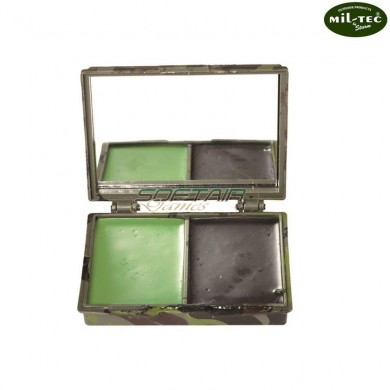 Camo 2 Colors Face Paint Set W/mirror Mil-tec (16350000)