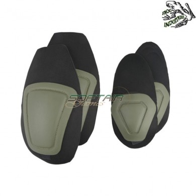 Set Combat Elbow & Knee Pads Olive Drab Frog Industries® (fi-011551-od)