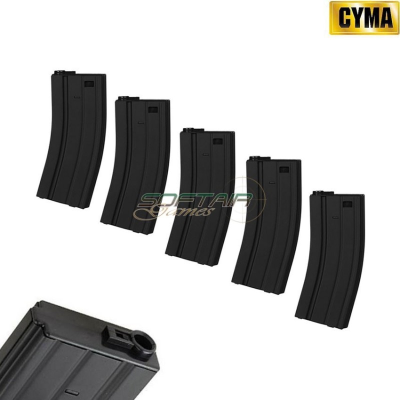 Set 5 Caricatori Monofilari 140bb Per M4/m16 Cyma (m013-5)