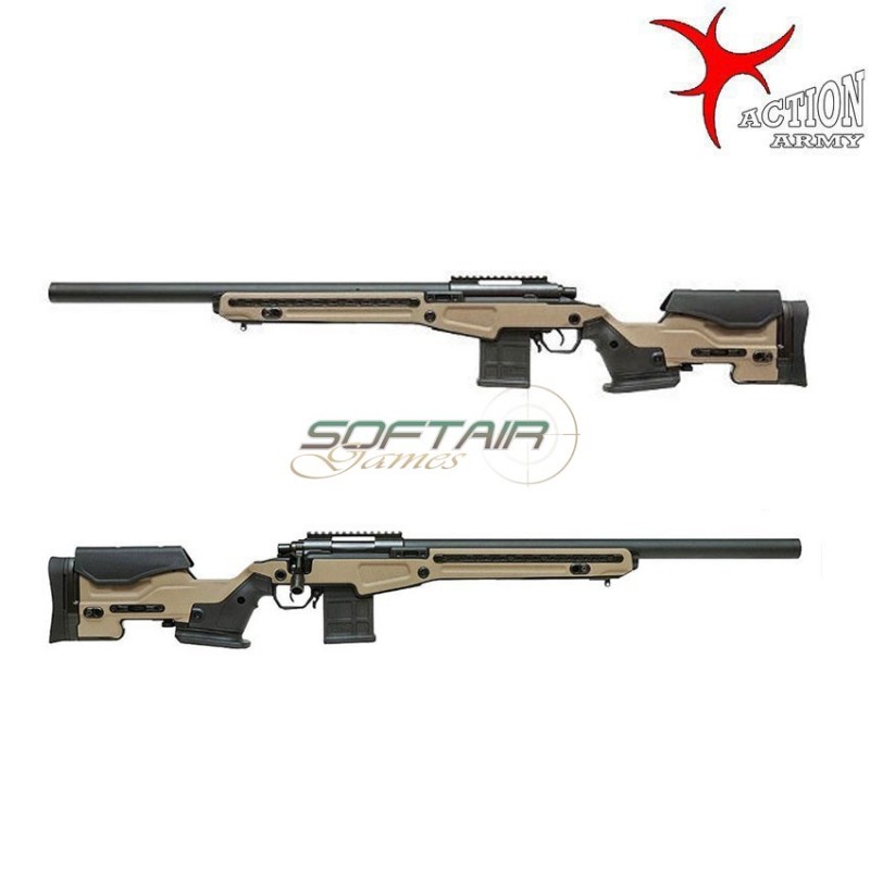 Spring Sniper Rifle Aac T10 Vsr-10 Type Fde Action Army (aa-aac-t10-fde)