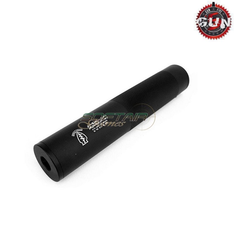 Silencer Aeg/gbb 195x35mm Black Special Forces 14x1 Cw/ccw Gun Five (gf-139d)