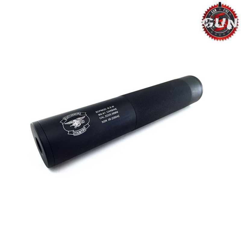 Silencer Aeg/gbb 195x35mm Black Duty Honor Country 14x1 Cw/ccw Gun Five (gf-139c)