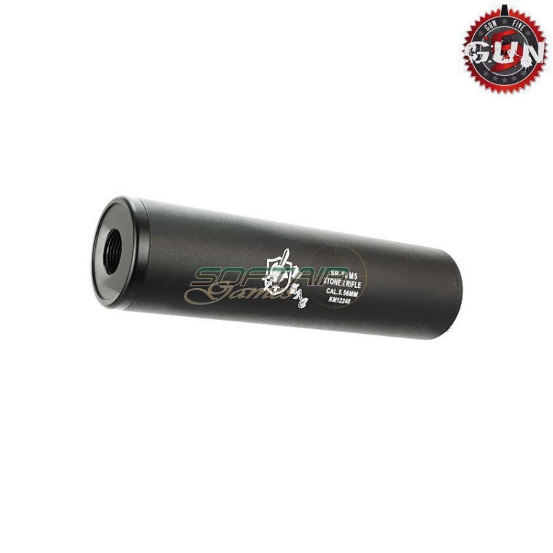 Silenziatore Aeg/gbb 130x35mm Black Stoner 14x1 Cw/ccw Gun Five (gf-186m)