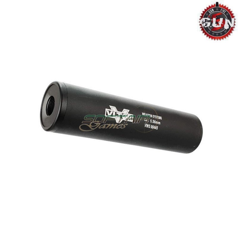 Silencer Aeg/gbb 130x35mm Black Vltor 14x1 Cw/ccw Gun Five (gf-186q)
