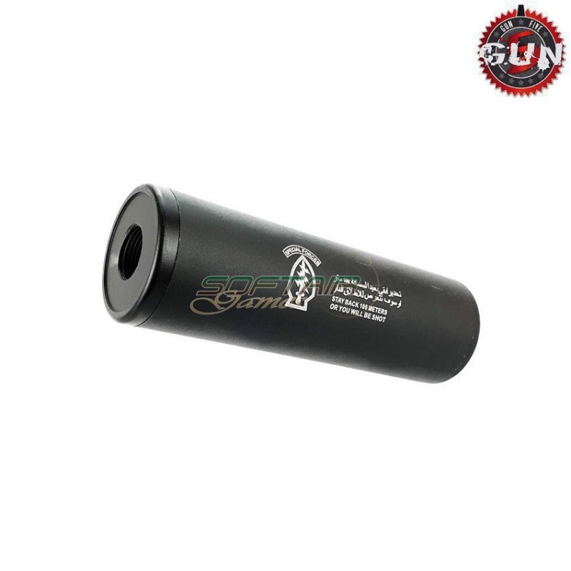 Silencer Aeg/gbb 110x35mm Black Special Forces 14x1 Cw/ccw Gun Five (gf-190d)