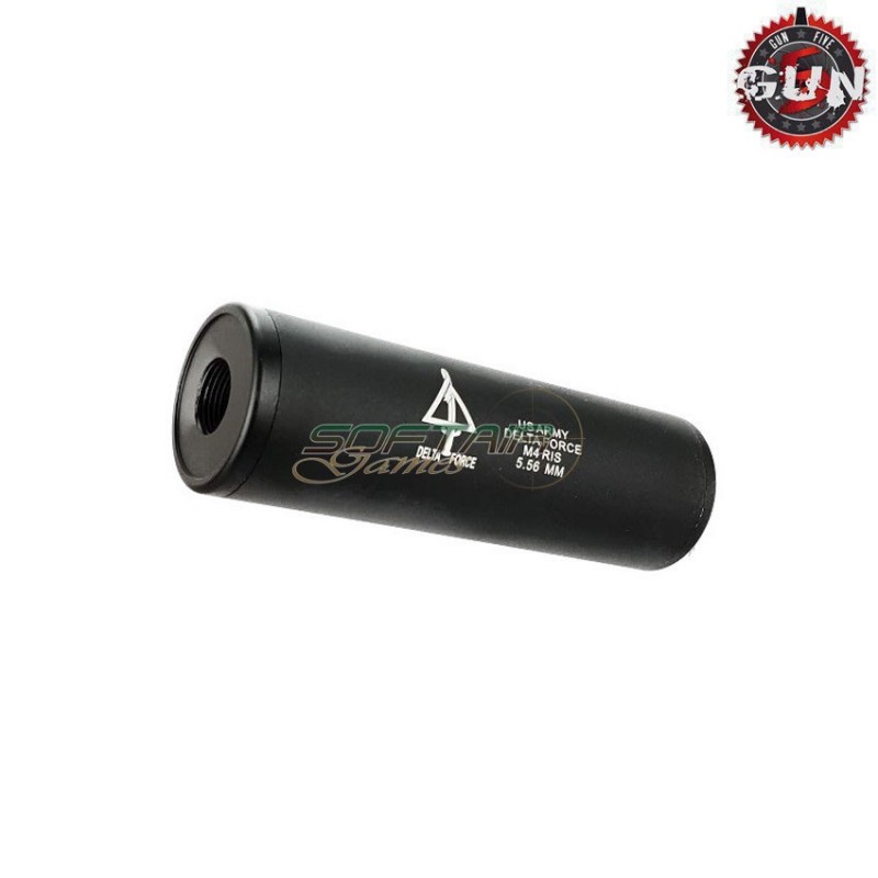 Silenziatore Aeg/gbb 110x35mm Black Delta Force 14x1 Cw/ccw Gun Five (gf-190e)