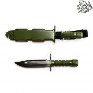 Dummy Knife Type 6 M4/m16 Bayonet With Hard Holster Green Frog Industries® (fi-knife-6-od)