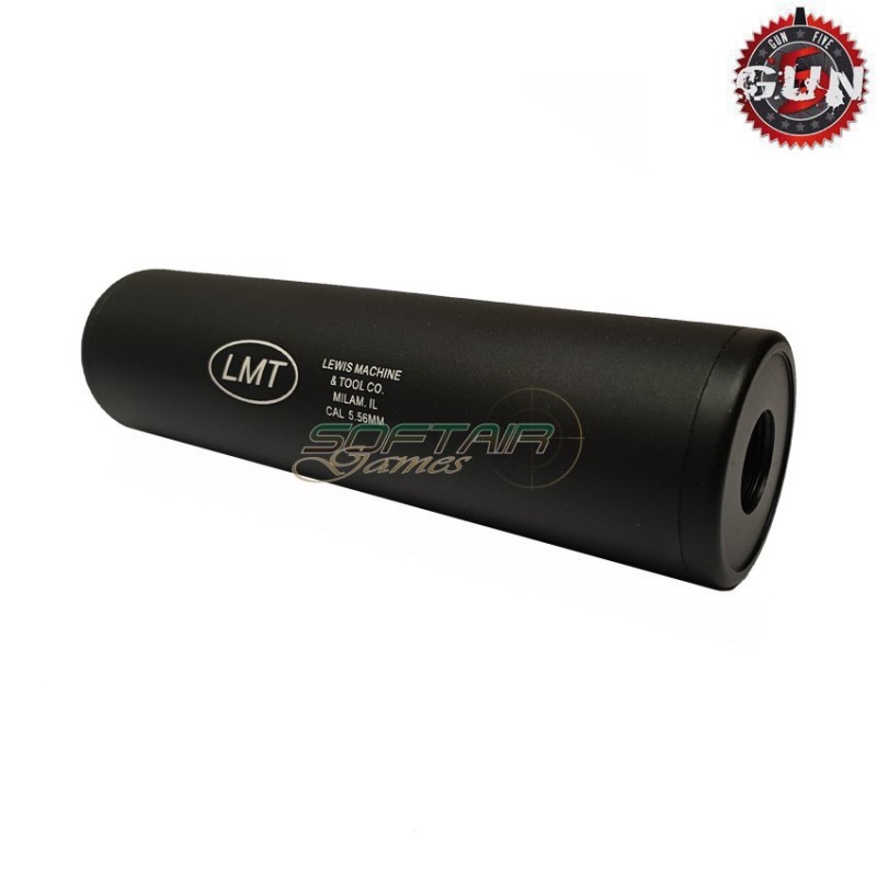 Silencer Aeg/gbb 130x35mm Black Lmt 14x1 Cw/ccw Gun Five (gf-186k)