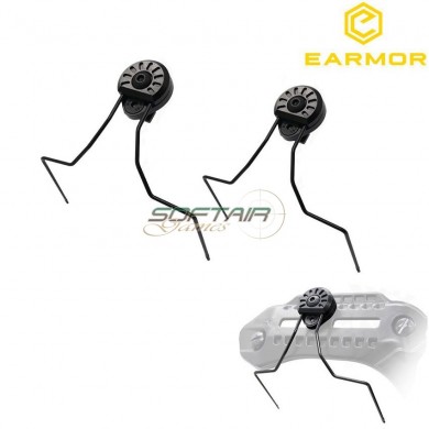 Set 2 Mtec Flux LC Model Helmet Rail Attachment Kit Earmor (ea-m13)