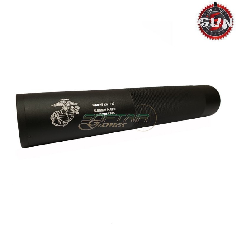 Silenziatore Aeg/gbb 195x35mm Black Marine 14x1 Cw/ccw Gun Five (gf-139r)