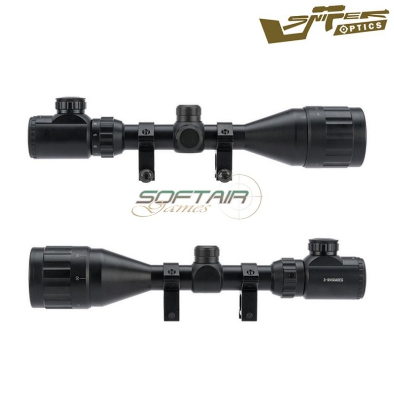 Scope Illuminated Reticle 3-9x50aoeg Black Sniper Optics® (so-3-9x50aoeg)