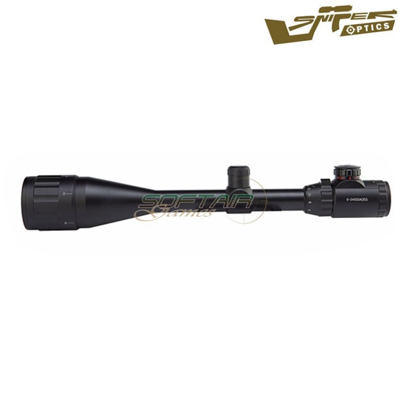 Ottica Reticolo Illuminato 6-24x50aoeg Black Sniper Optics® (so-6-24x50aoeg)