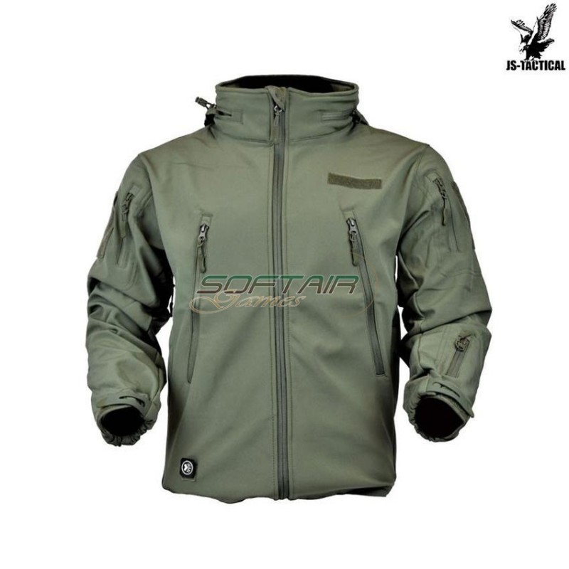 Softshell Giacca Shark Skin Ranger Green Js Tactical (jw-v)