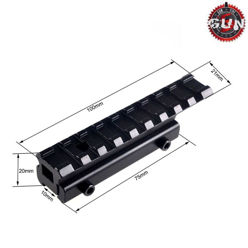 Estensione Dovetail Type 3 Weaver Da 11mm A 20mm Gun Five (gf-048)