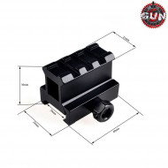 Flat Top Slitta Di Rialzo Da 30mm Short Gun Five (gf-076)