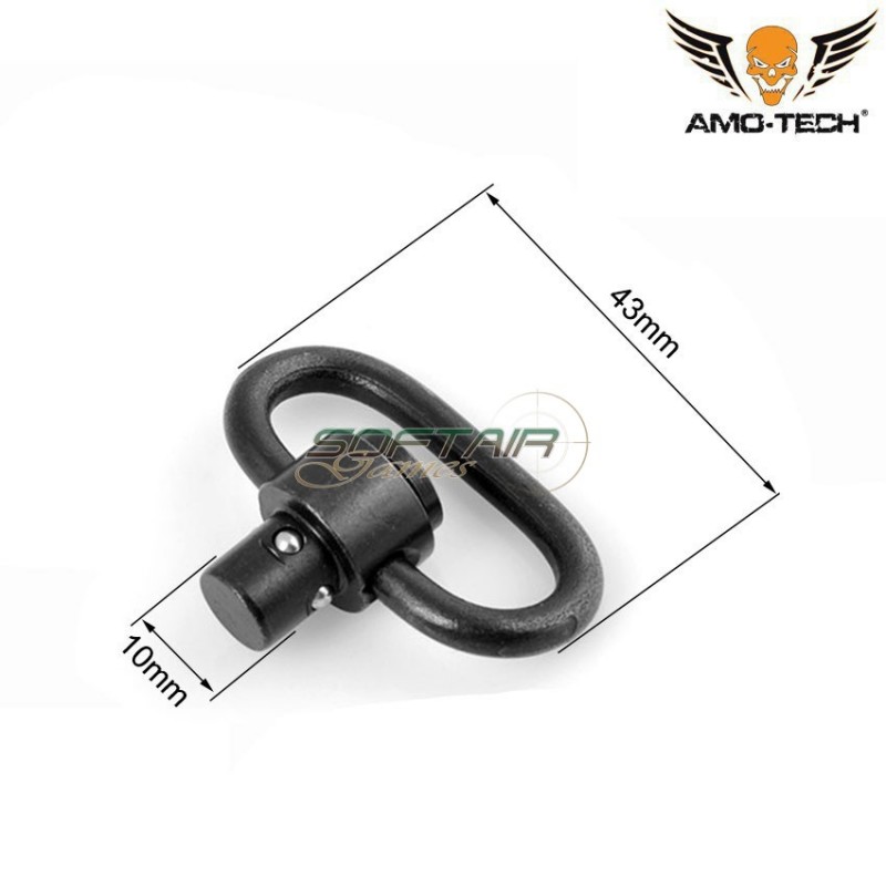 Sling Swivel Qd Black Mp Style Amo-tech® (amt-083-bk)