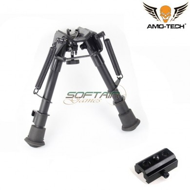 Bipiede Harris Style 6" Double Use Amo-tech® (amt-099-bk)