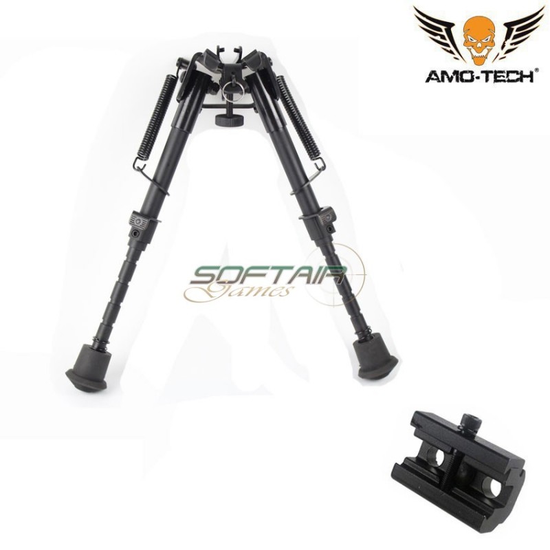 Bipiede Harris Style 6" Doppio Uso Amo-tech® (amt-099-bk)