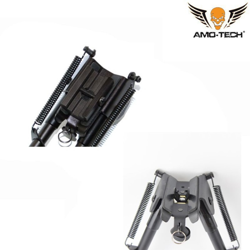 Bipiede Harris Style 6" Double Use Amo-tech® (amt-099-bk)