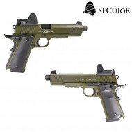 Co2 Pistol Rudis Magna Xiv 1911 Olive W/red Dot Secutor (sr-sar0029)