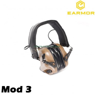 M31 Mod3 Headset Tactical Hearing Protection Ear-muff Coyote Brown Earmor (ea-m31-cb-mod3)